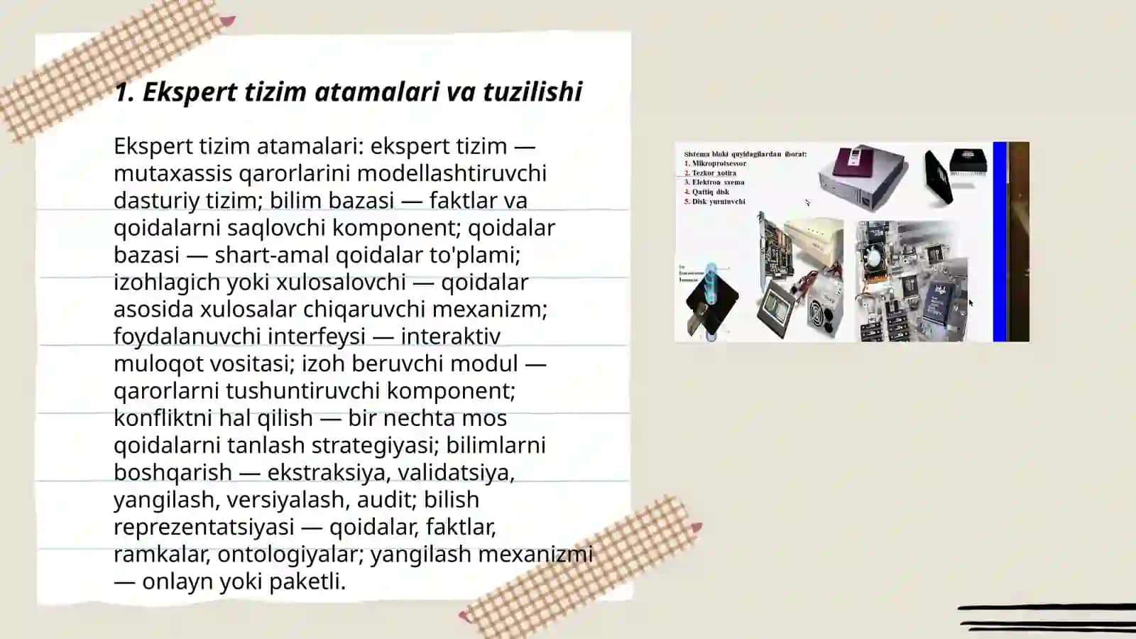 Qoidalar asosida ishlovchi ekspert tizimlar terminologiyasi 3