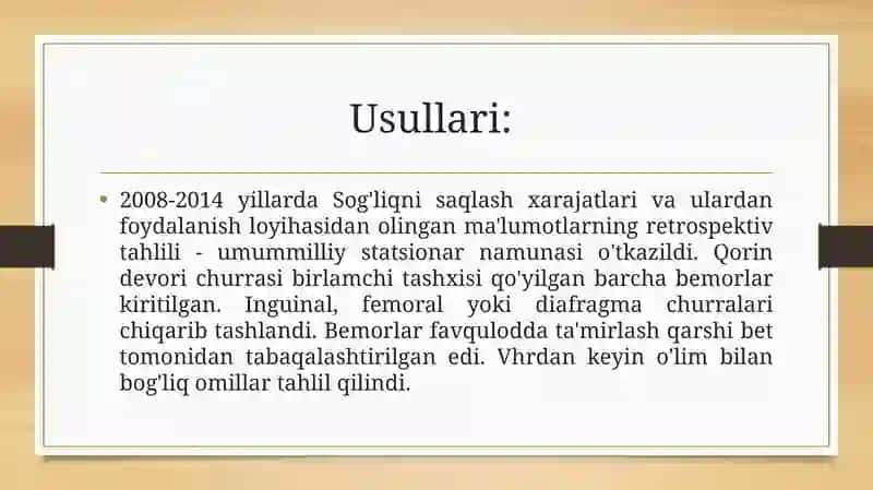 Milliy statsionar namuna tahlili 3