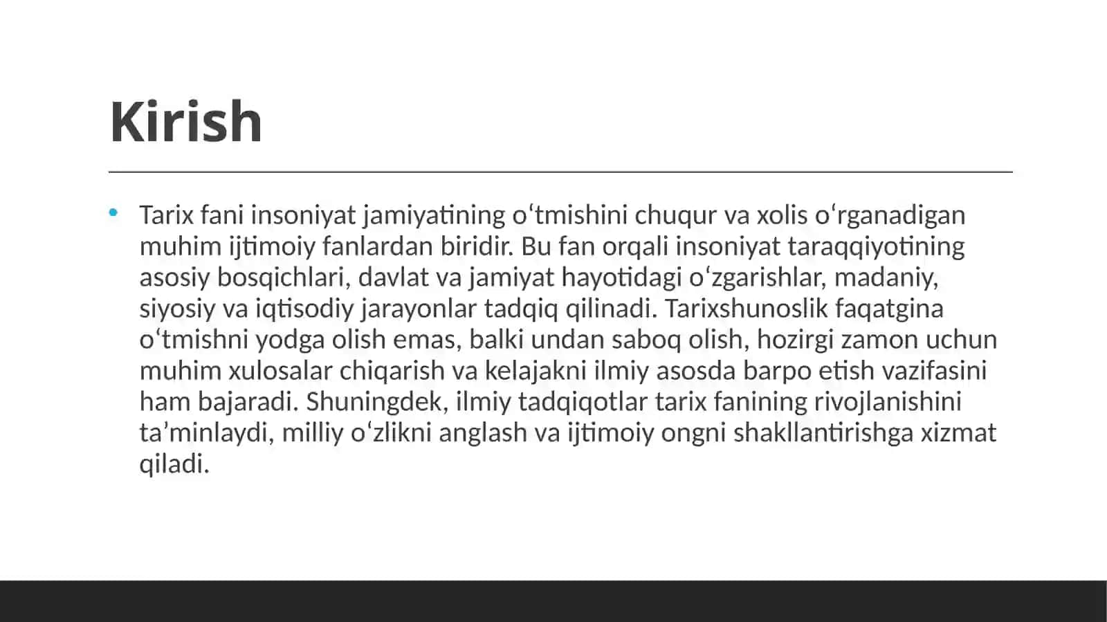 Tarix fanining ilmiy tadqiqot ishlari 3