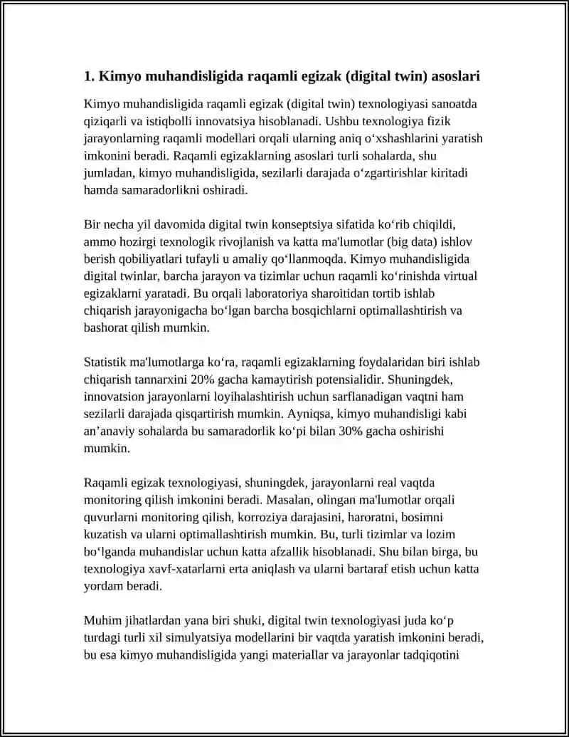 KIMYO MUHANDISLIGIDA RAQAMLI TEXNOLOGIYALAR (DIGITAL TVIN,BIG DATA) 3