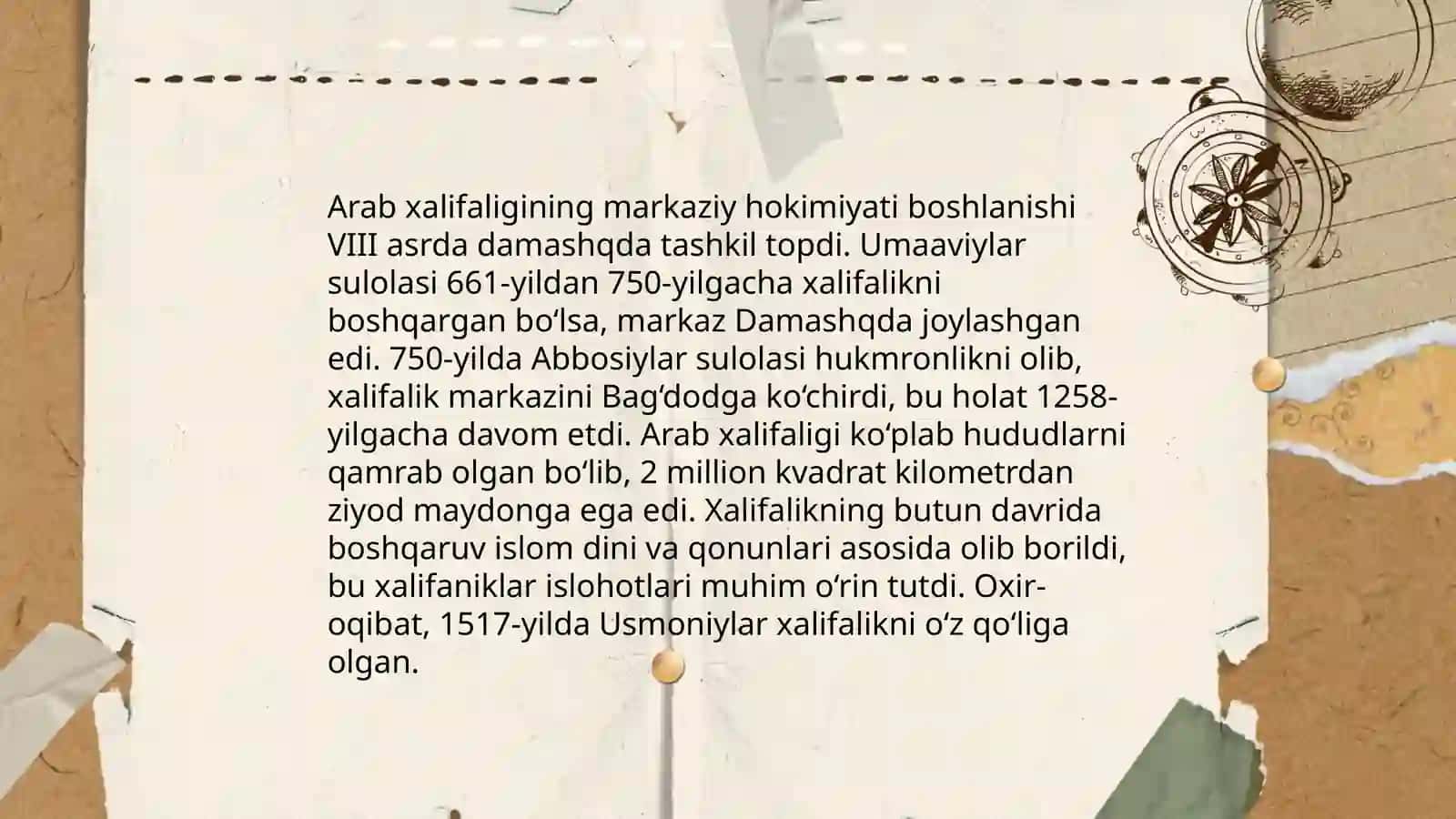 O'rta osiyo Arab Xalifaligi tarkibida 3