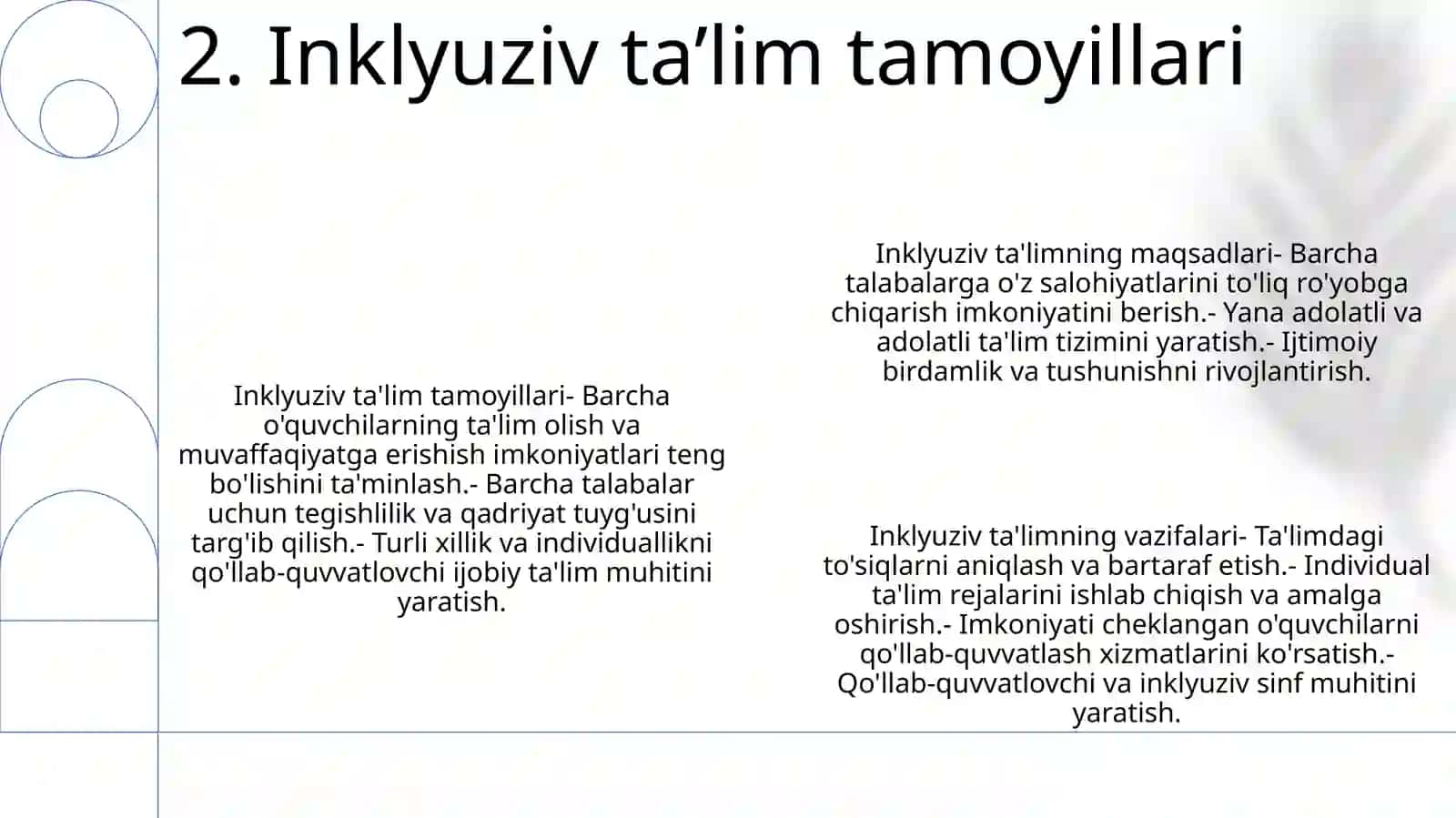 Inklyuziv Ta'Limning Predmeti Obyekti Tamoyillari Maqsad Va Vazifalari 3