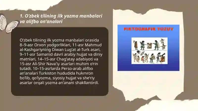 Oʻzbek tilining ilk yozma manbalari va alifbo anʼanalari 3