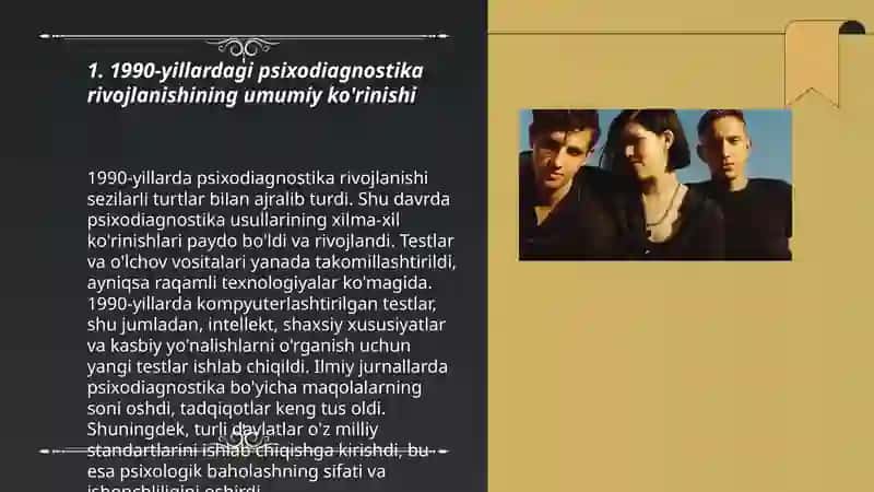 1990 yillar va XXI asr boshlarida psixodiagnostikani rivojlanishi 3