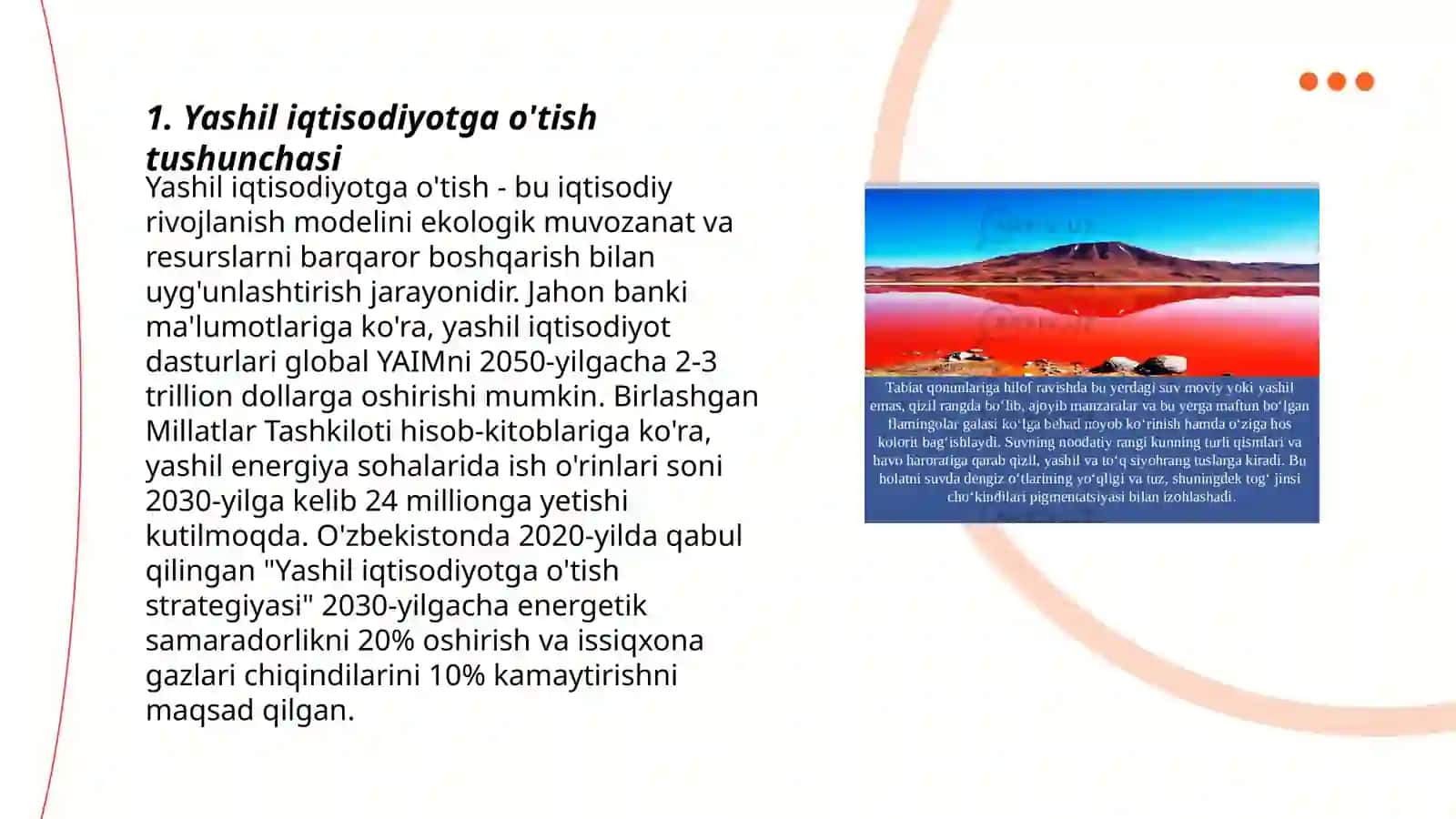 "Yashil iqtisodiyot"ga oʻtish jarayonini baholashning GGGI va Dual Citizen xalqaro agentliklarining reytingi usuli 3