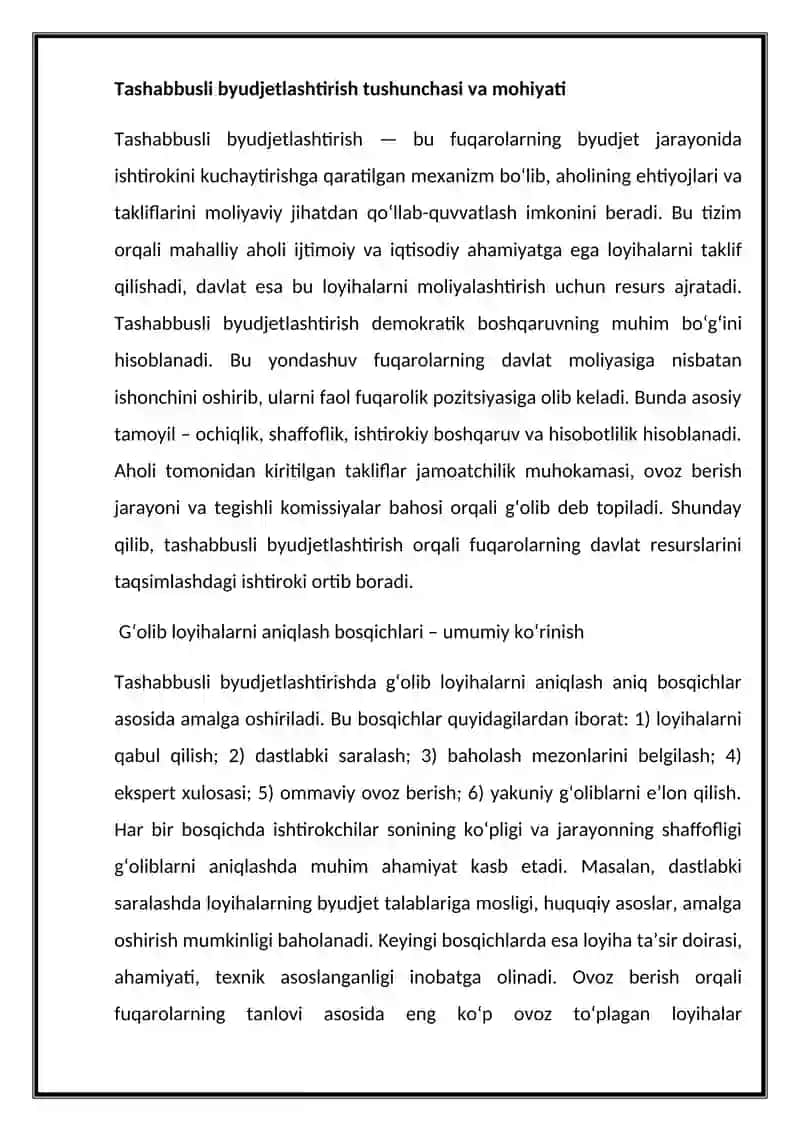 Tashabbusli byudjetlashtirish jarayonida  g’olib loyihalarni aniqlash mexanizmi 3