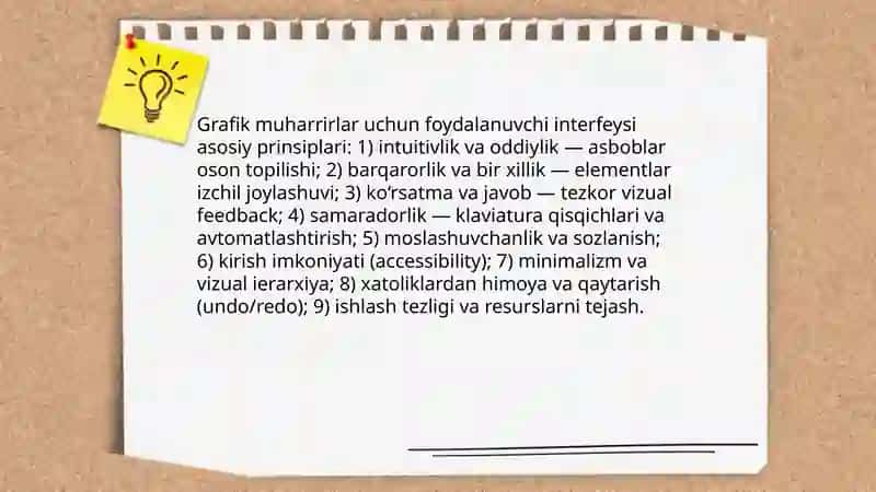 Grafik muharrir dasturlari uchun interfeys dizayni va vizual imkoniyatlar 3