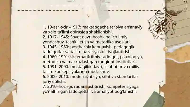 Maktabgacha ta'lim tizimida ilmiy tadqiqotlarning rivojlanish tarixi 3