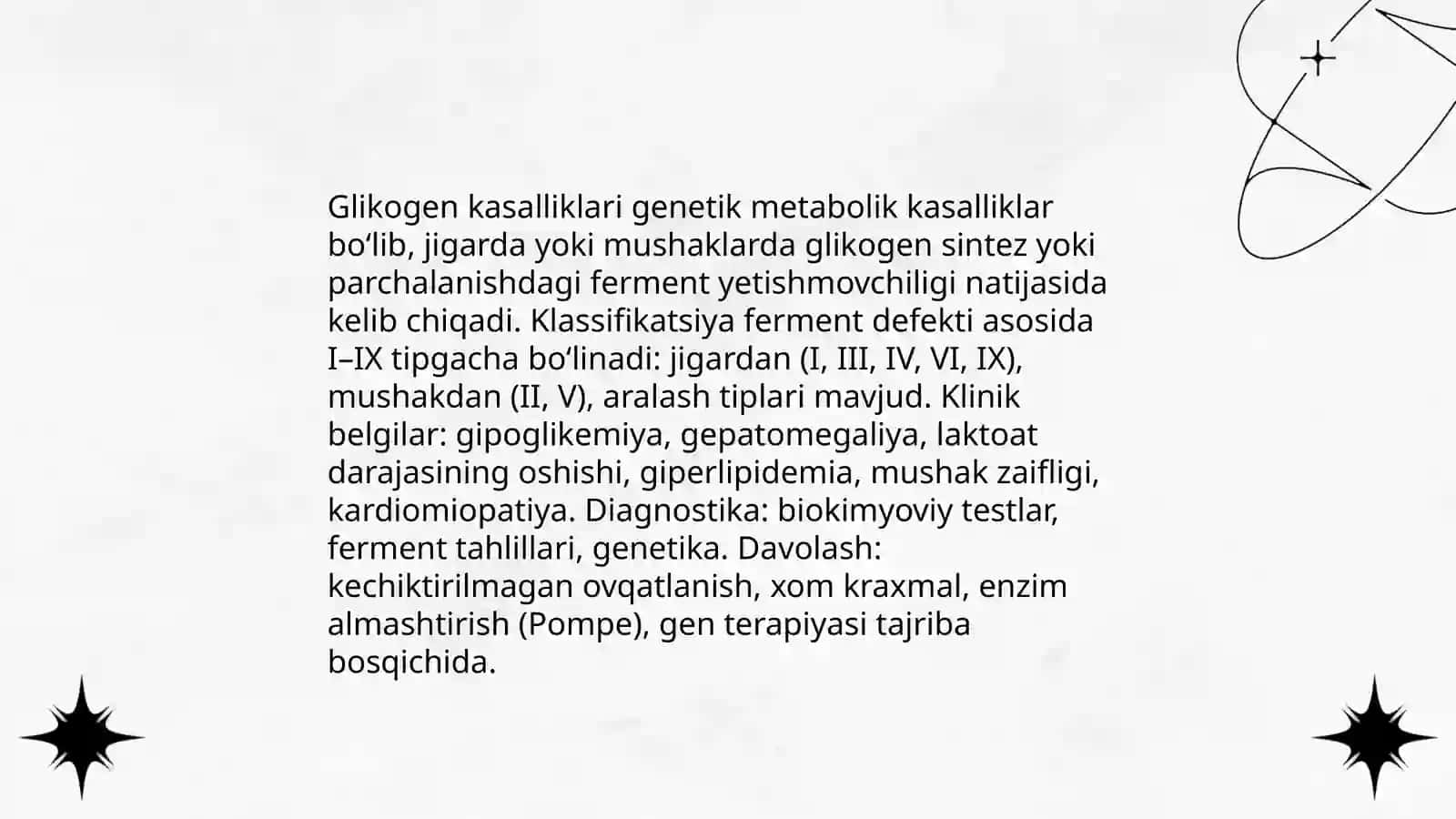 Glikogen kasalliklari 3