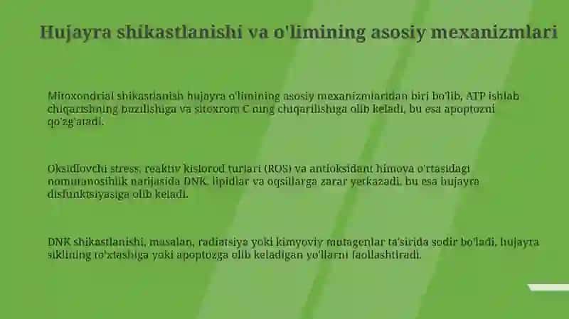Hujayraning zararlanishi nobud boʻlishivasabablari 3