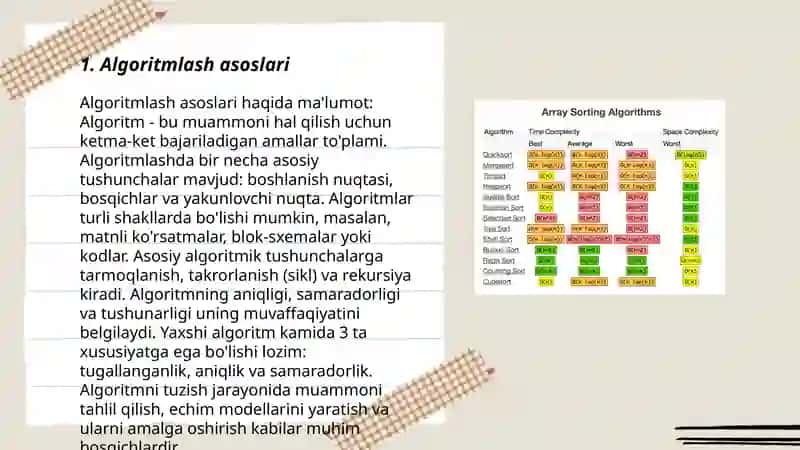 Tarmoqlanuvchi jarayonlarni tashkil etish (Algoritm va dasturlash) 3
