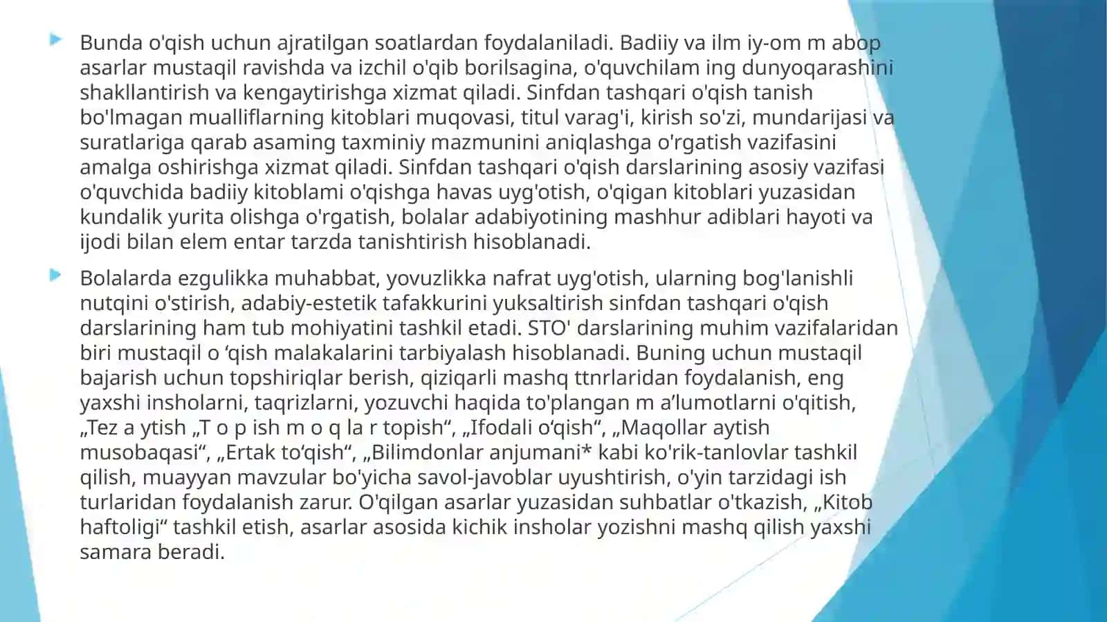 Sinfdan tashqari o‘qishning maqsad va vazifalari 3
