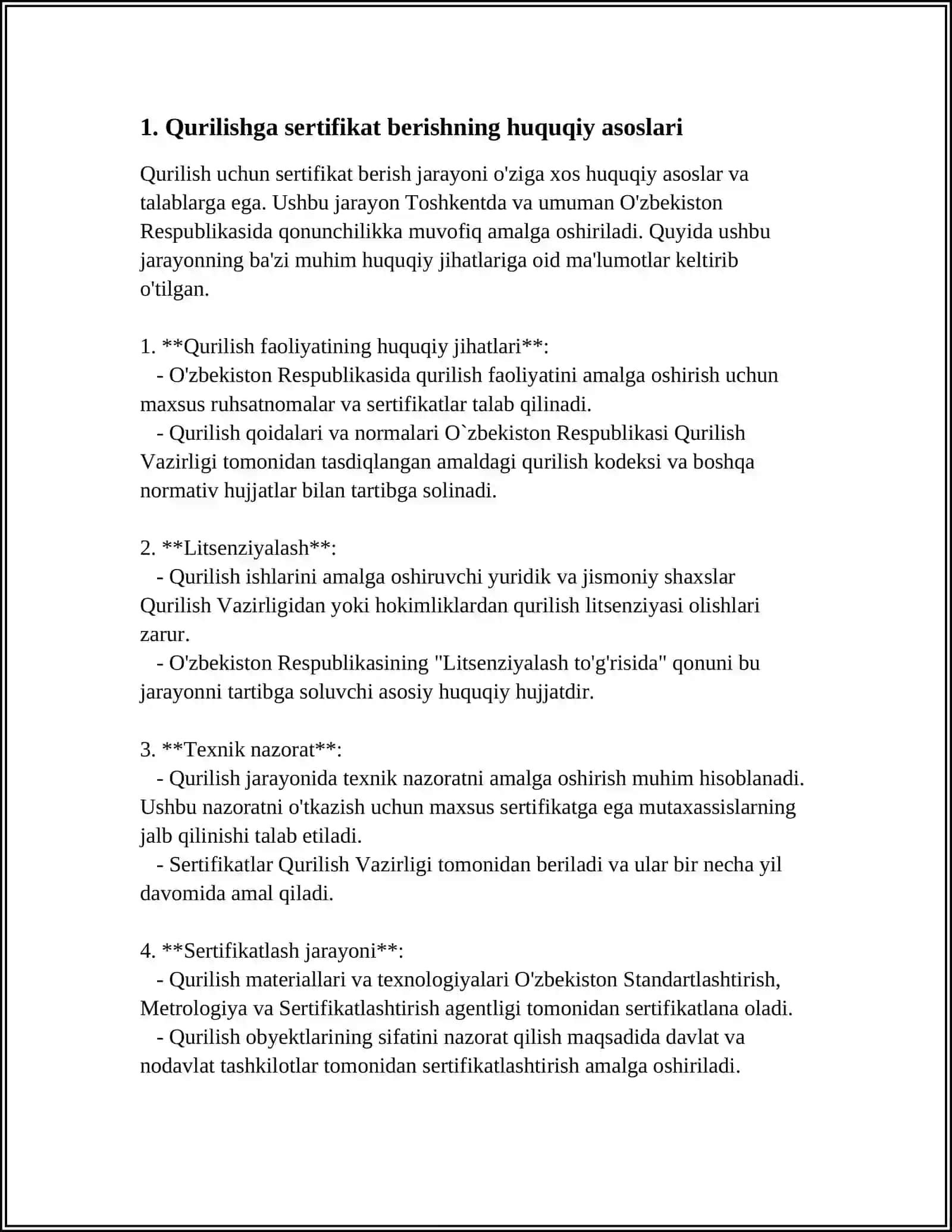 QURILISHGA SERTIFIKAT BERISH 3