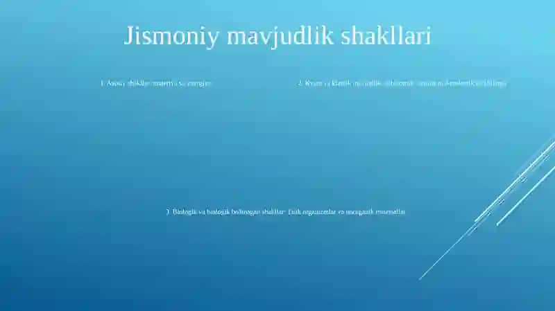 Borliq Mavjudligining Usuli Va Shakllari 3