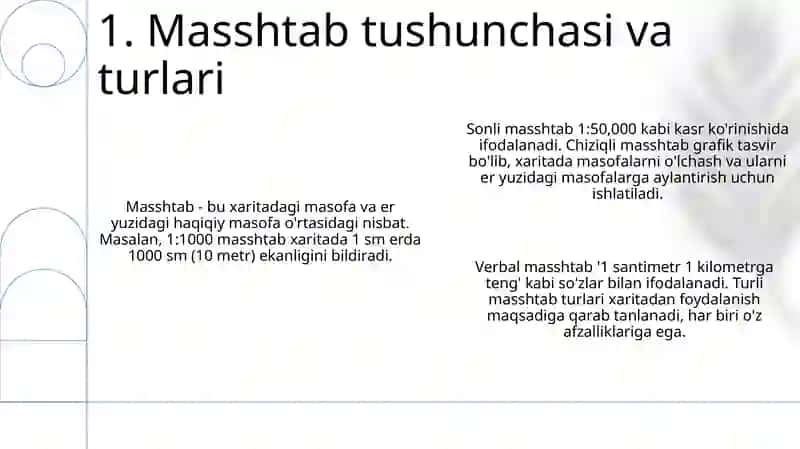 Masshtablar va xaritalar 3