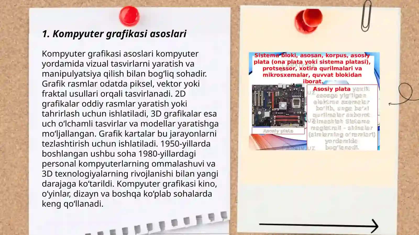 Kompyuter grafikasi va uni turli sohalarda qoʻllanilishi 3