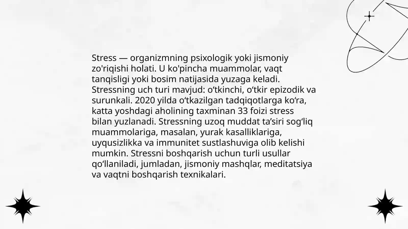 Stress va uning turlari. Guk qonuni 3