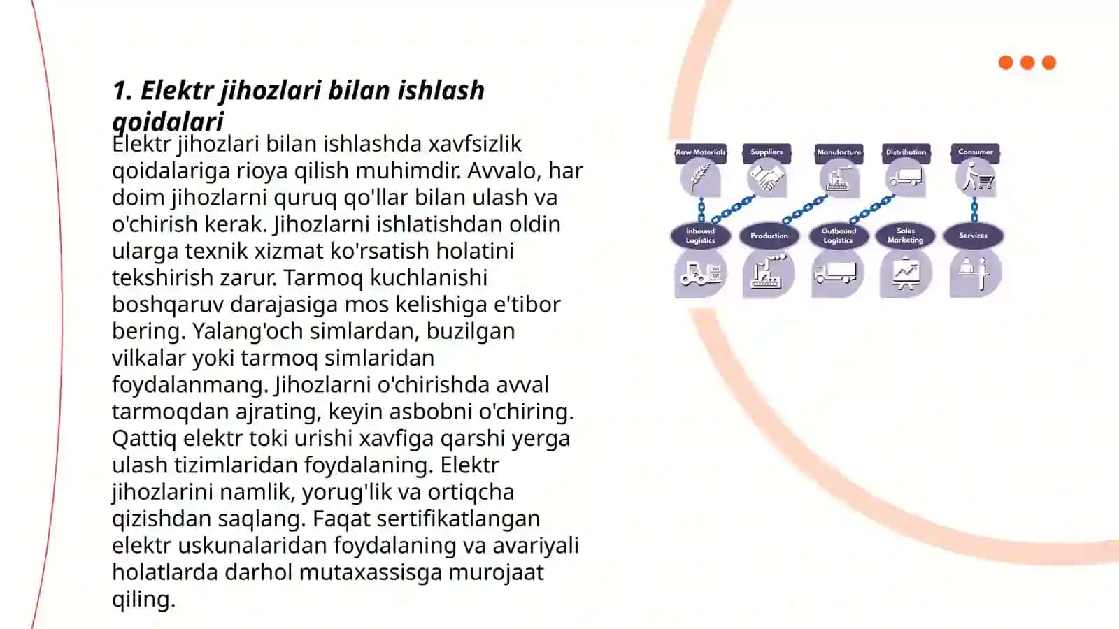 Elektr jihozlari bilan ishlash qoidalari 3