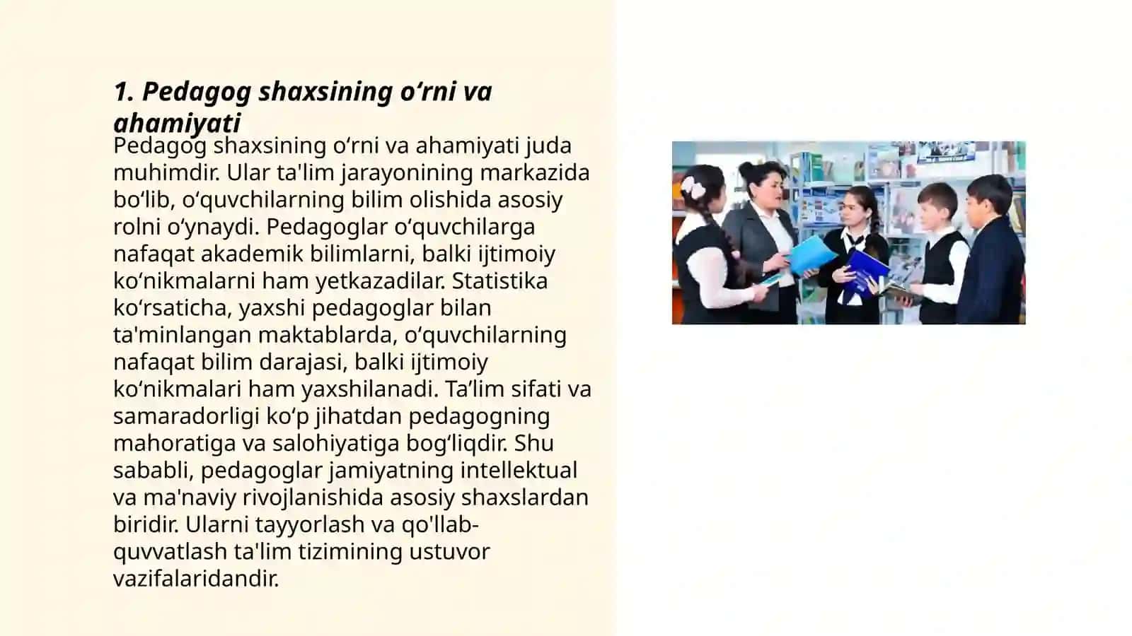 Pedagog shaxsi va unga qoʻyiladigan talablar 3