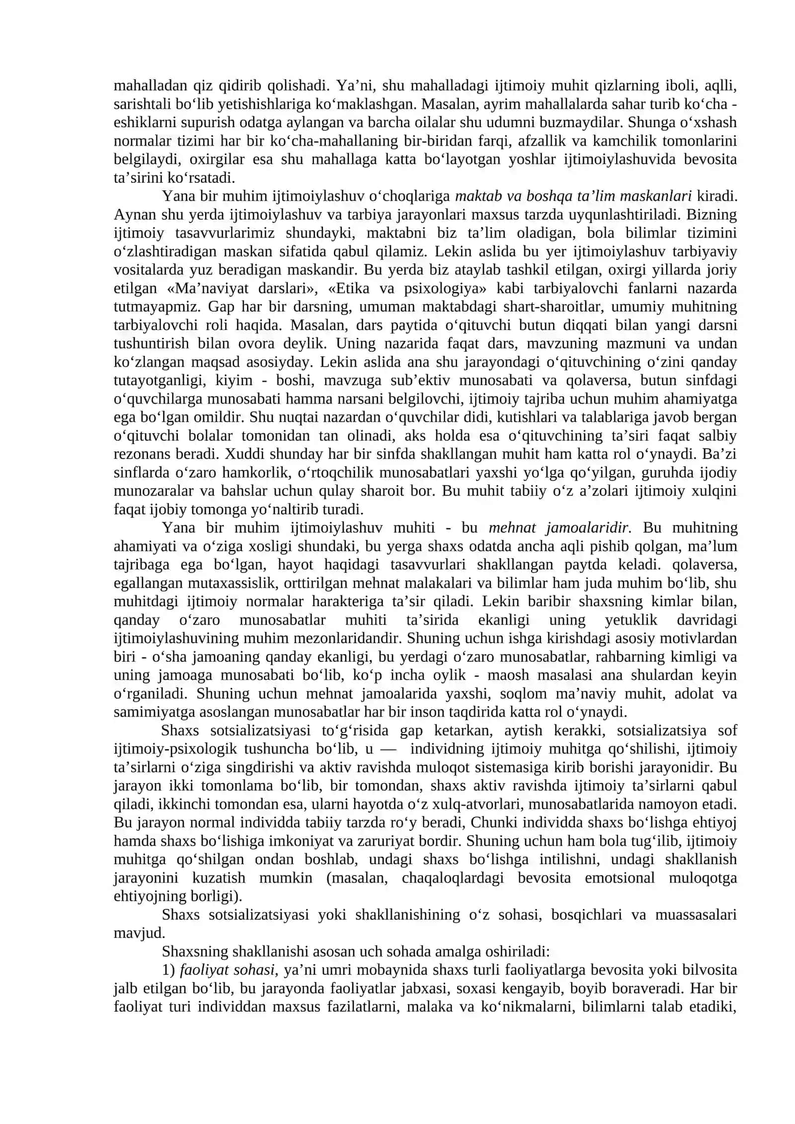 Shaxs ijtiomiylashuvida ijtimoiy status hamda ijtimoiy xulq-atvorning o‘rni 3
