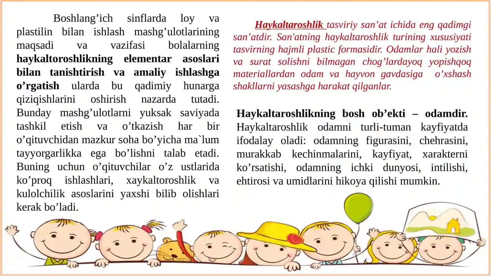 PLASTILIN VA LOY BILAN ISHLASH DARSLARINI TASHKIL ETISH METODIKASI 3