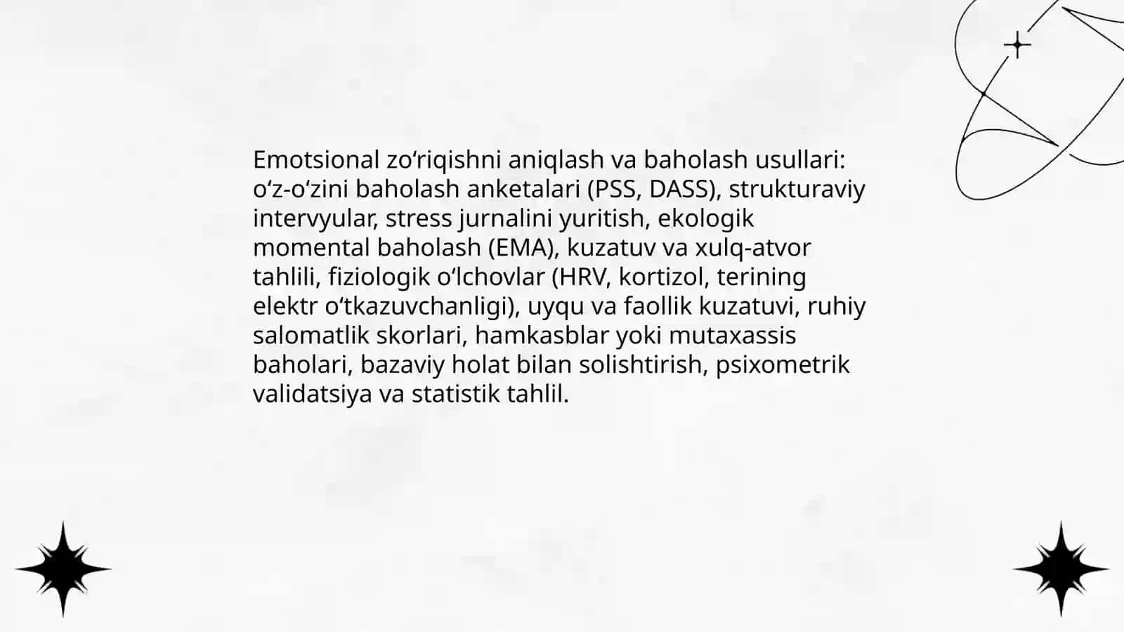Emotsional zo‘riqishni aniqlash va baholash usullari 3