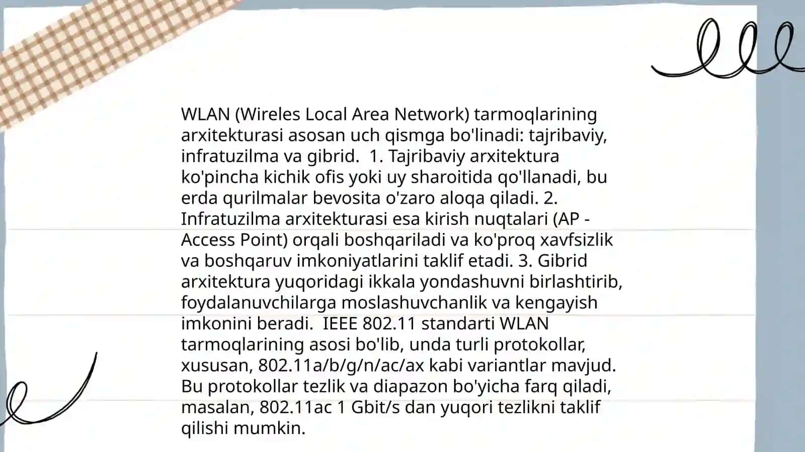 WLAN tarmoqlari 3
