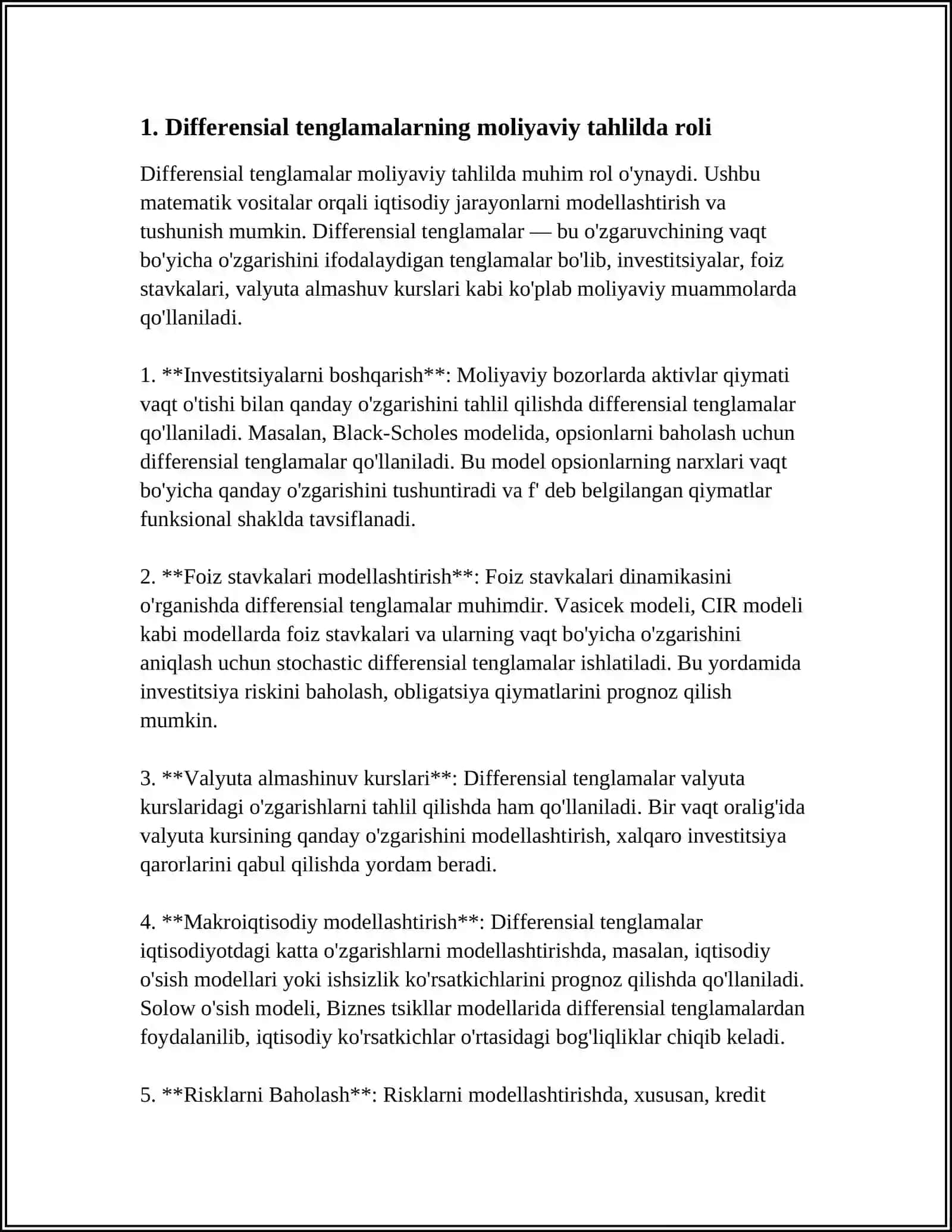MOLIYAVIY TAHLILDA DIFFERENSIAL HISOB TATBIQLARI 3