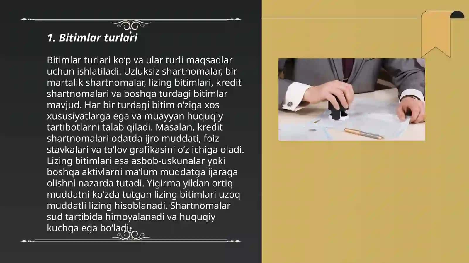 Bitimlar turlari 3