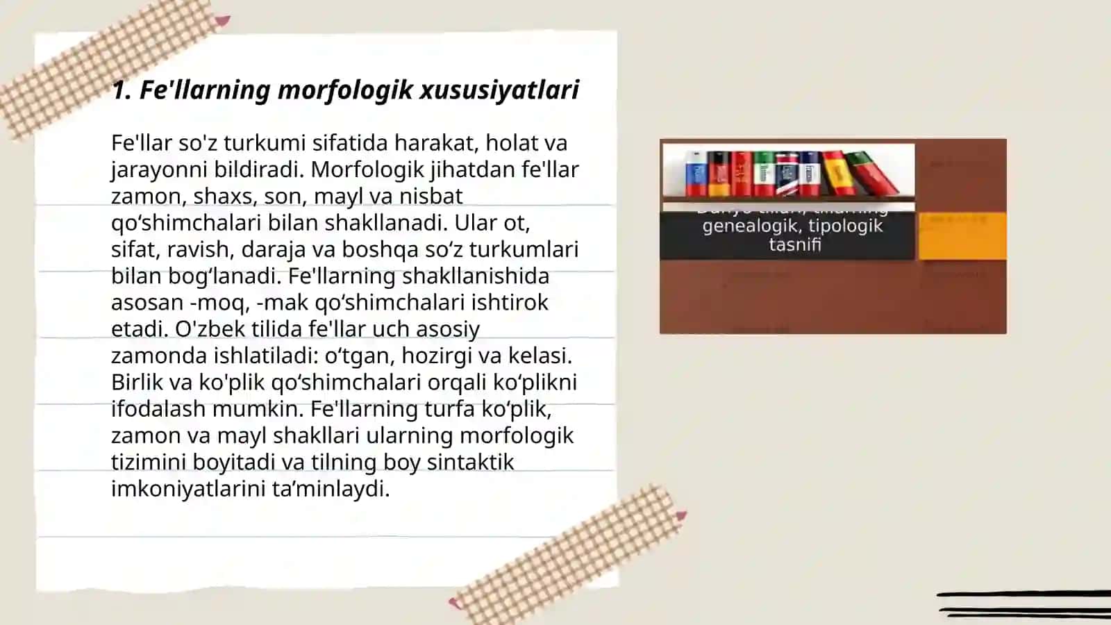 Tillarning tipologik (morfologik) tasnifi 3