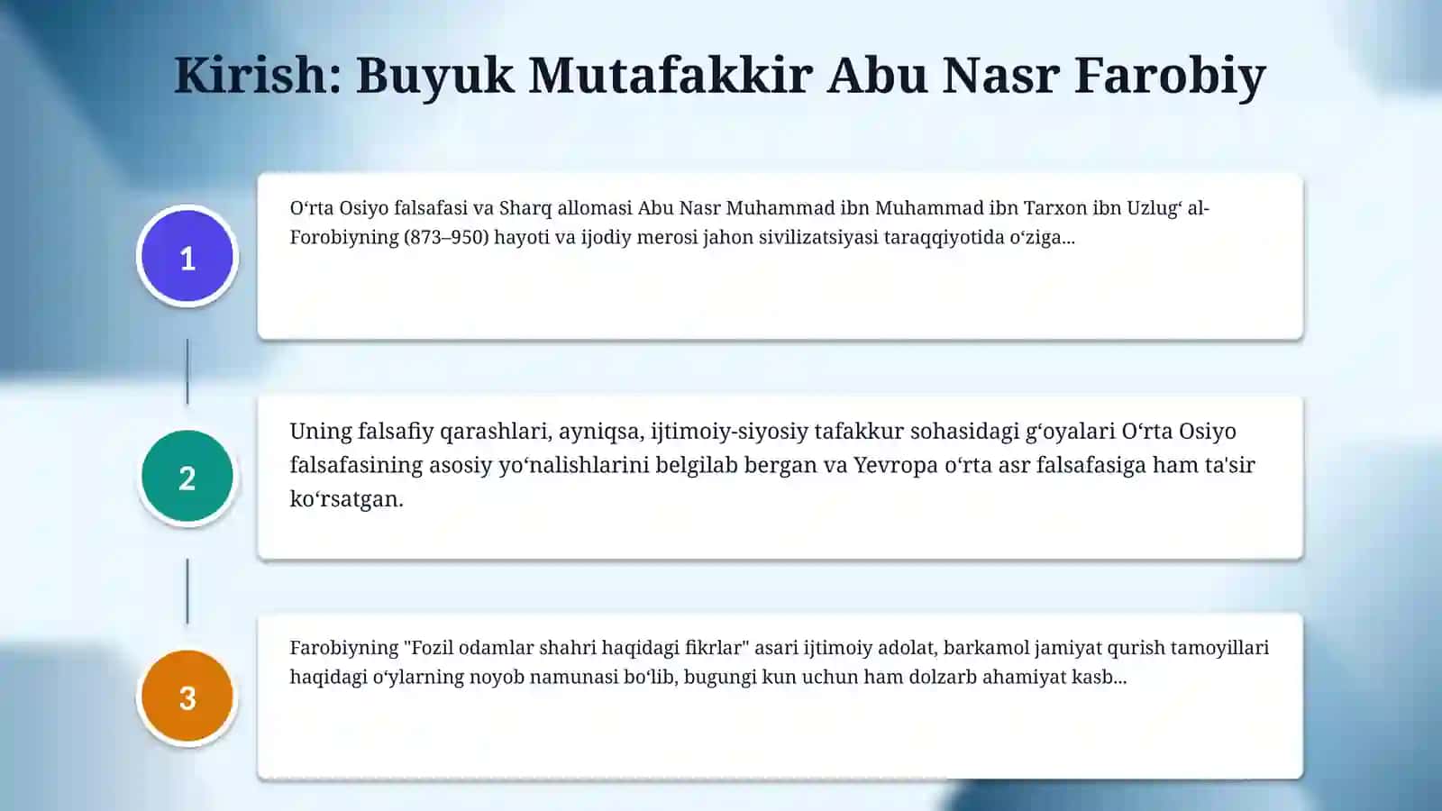 Abu Nasr Farobiyning Fozil jamiyat haqidagi fikrlari va uning bugungi kundagi ahamiyati 3