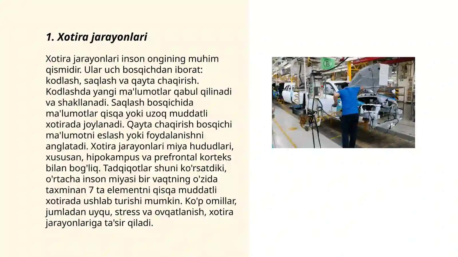 Xotiraning motor nazariyasi 3