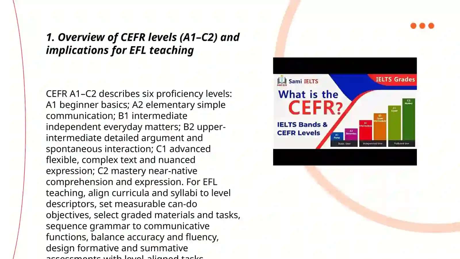 CEFR and Teaching English as a Foreign Language (EFL) 3