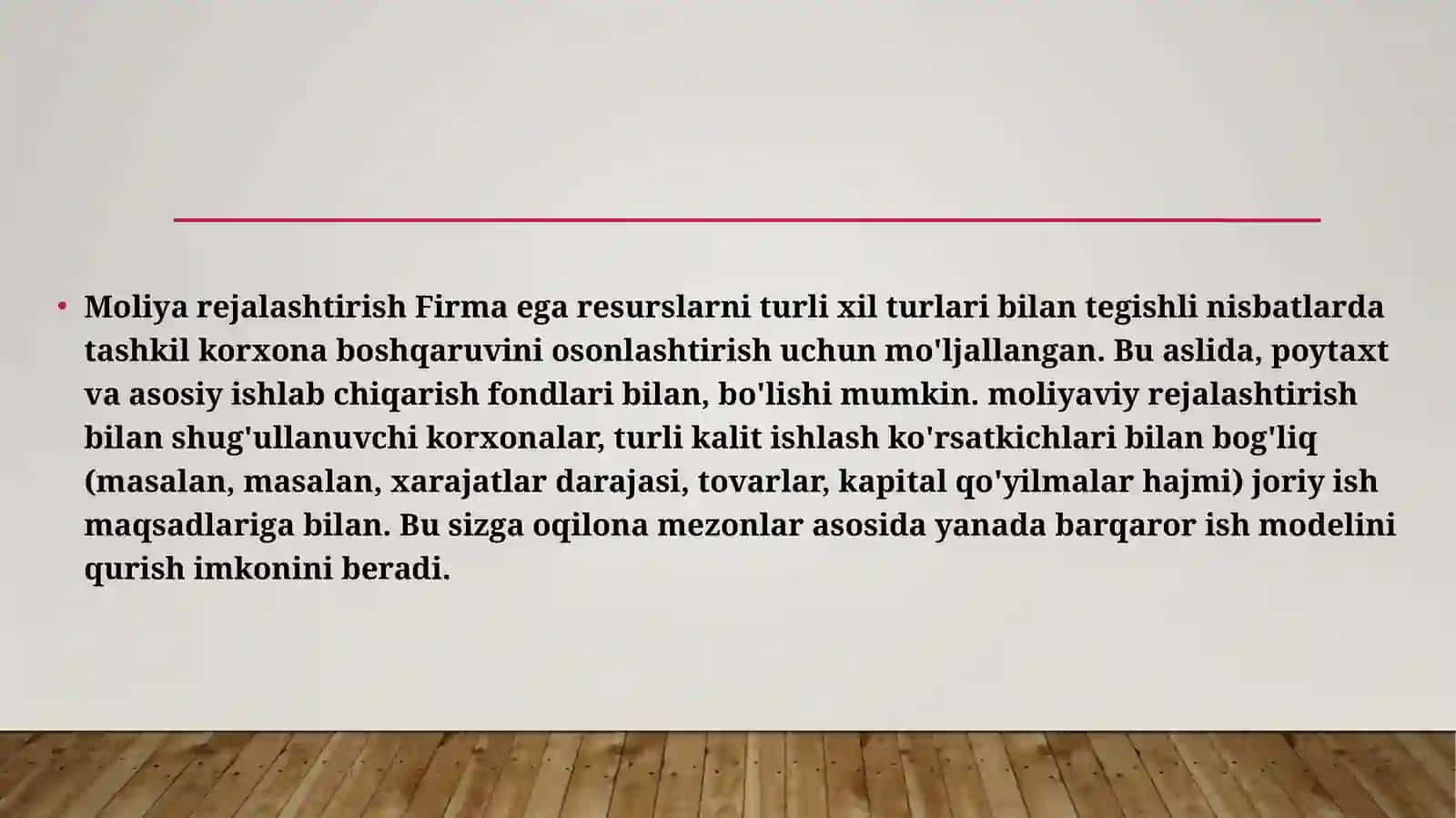Moliyaviy rejalashtirish 3
