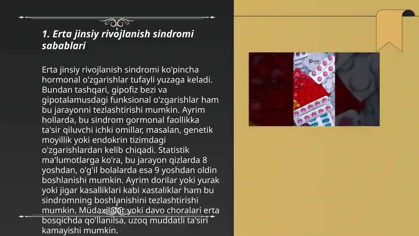 Erta jinsiy rivojlanish sindromi 3