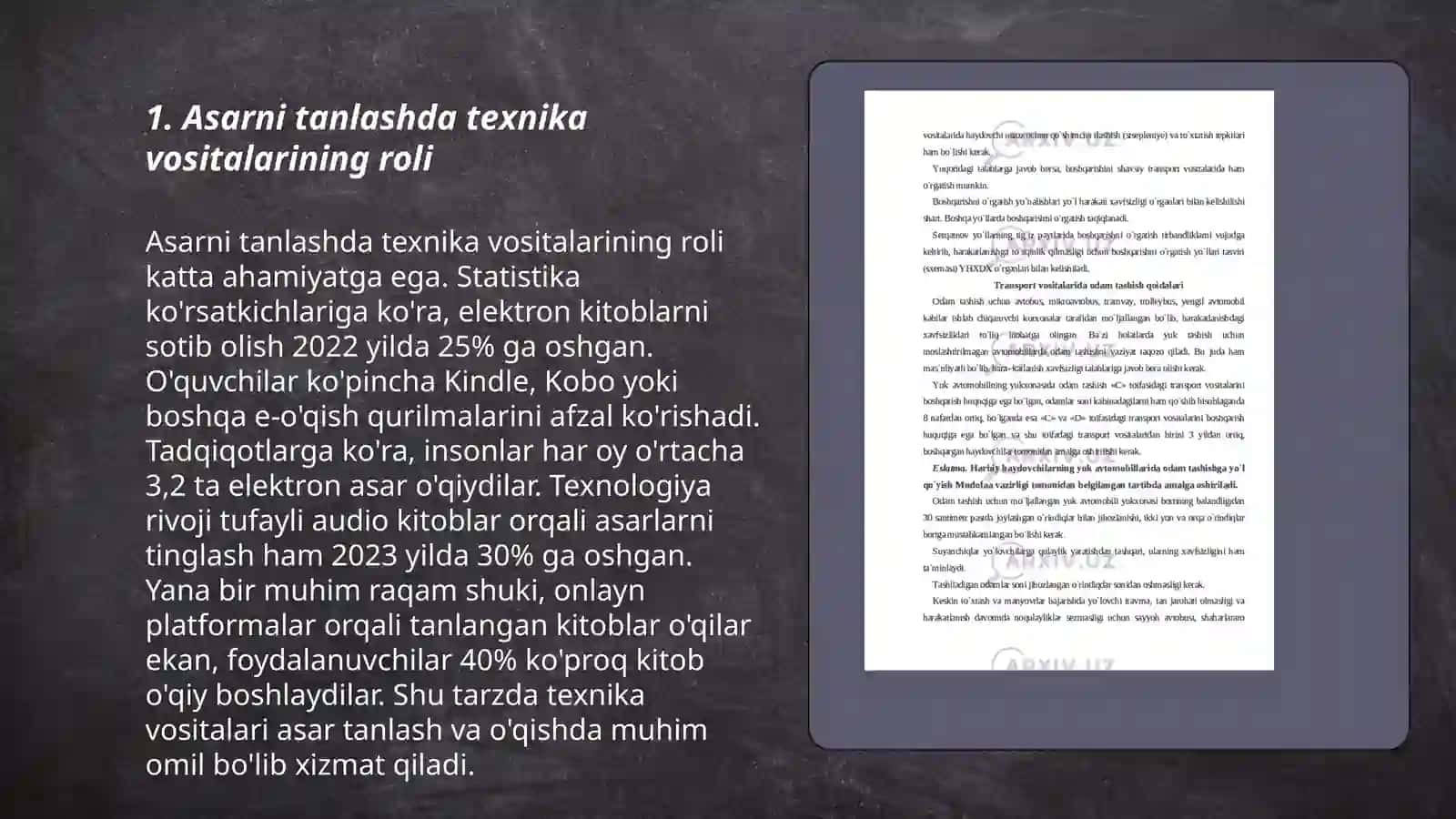 Asar bilan tanishishda texnika vositalaridan ham unumli foydalanish usullari 3