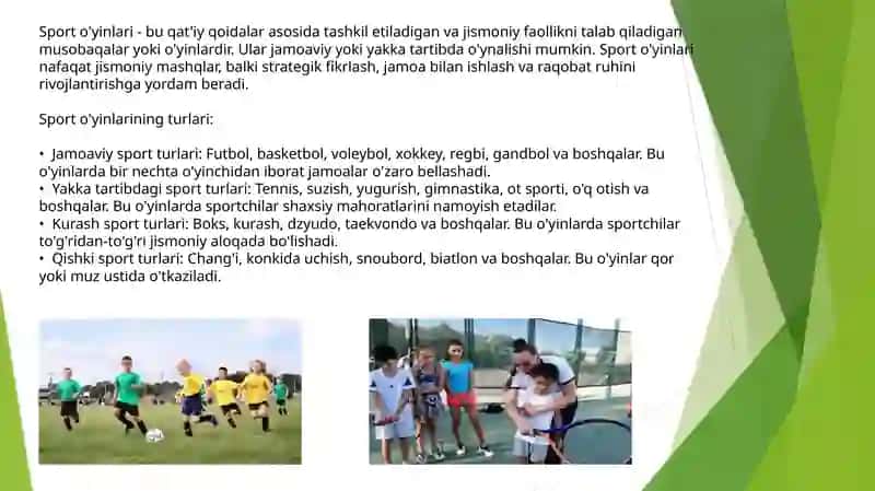 O’yinlarda ishlatiladigan sport anjomlarini o’rganish 3