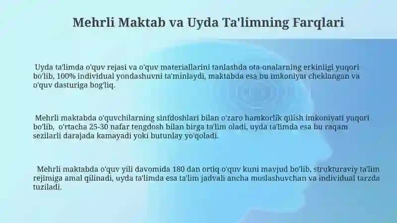 Mehrli maktab va uy ta'limi 3