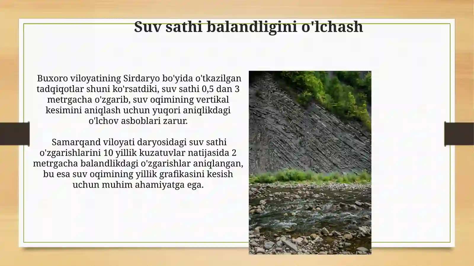 Daryo oqimi gidrorafini vertikalboʻlaklargaajratish 3