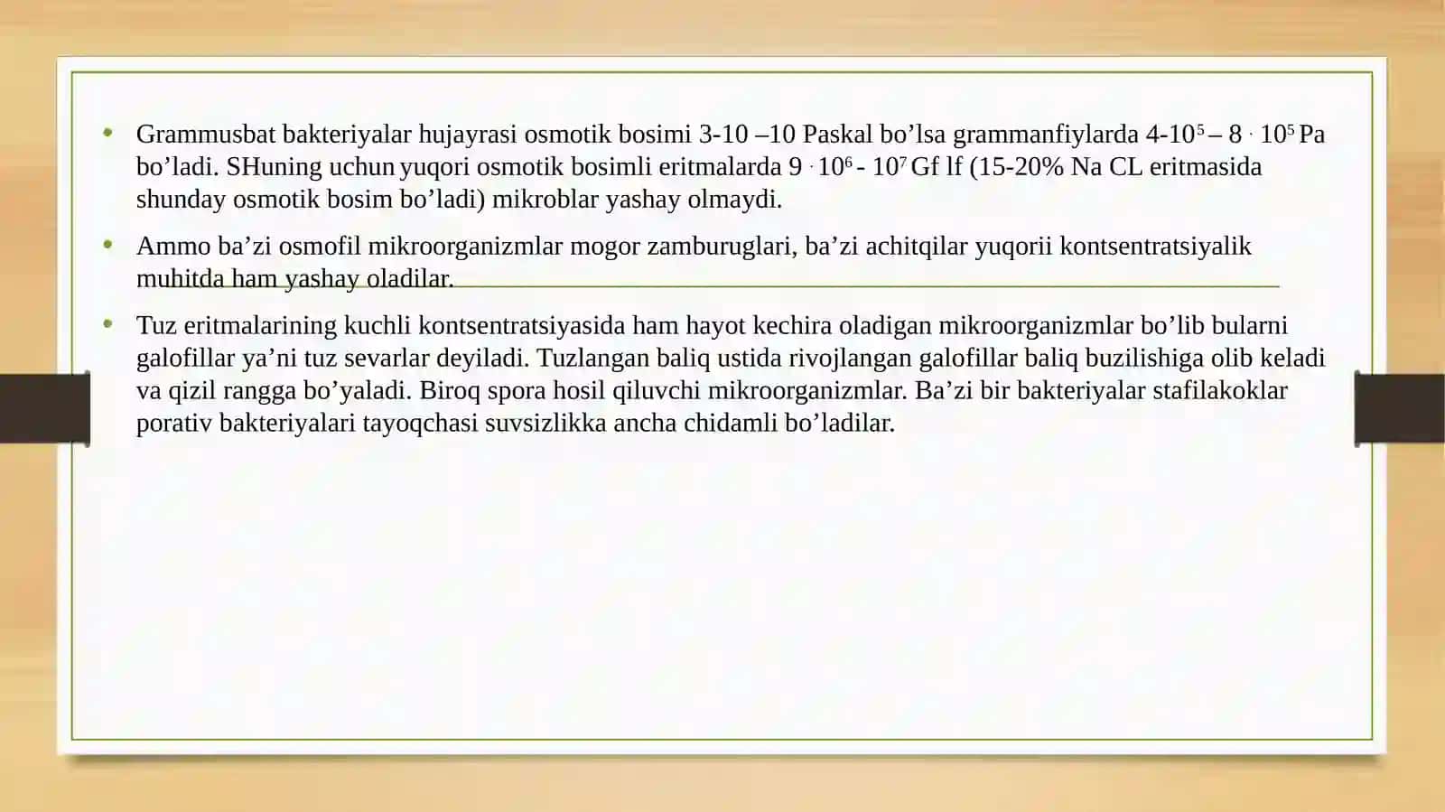 Mikroorganizmlarga tashqi muhit omillari ta’siri 3