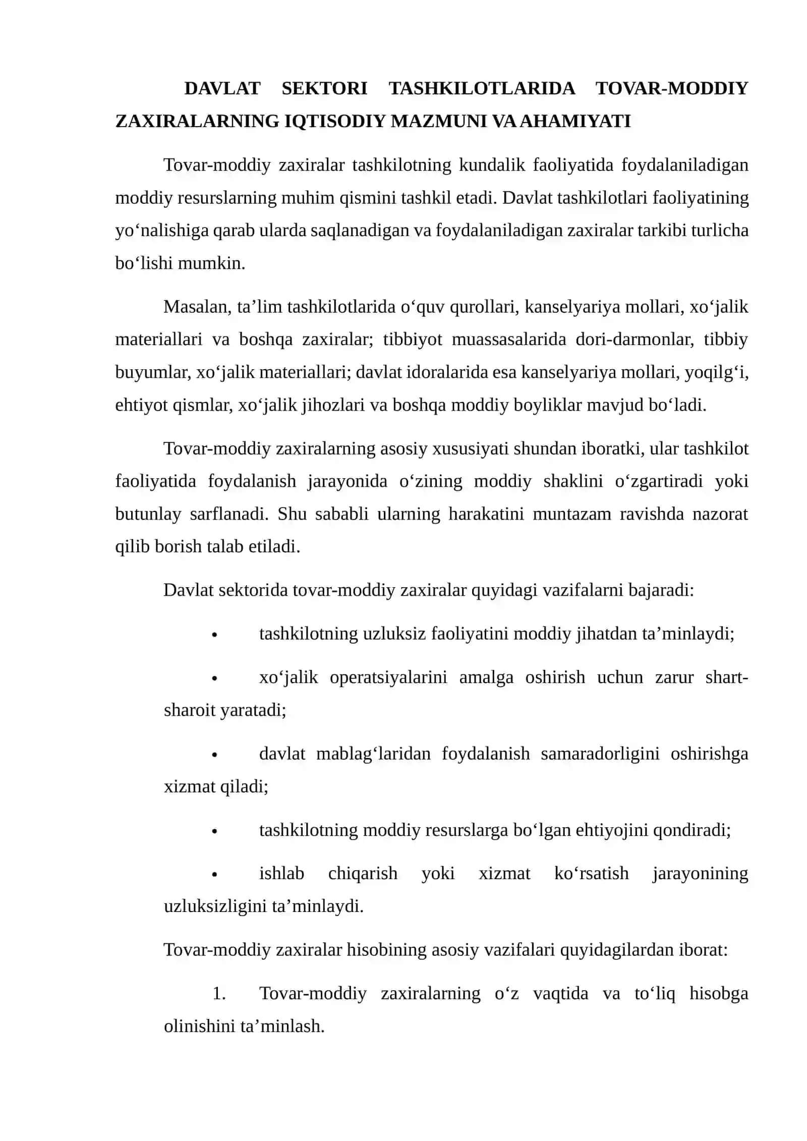 Tovar-moddiy zaxiralarning hisobi 3