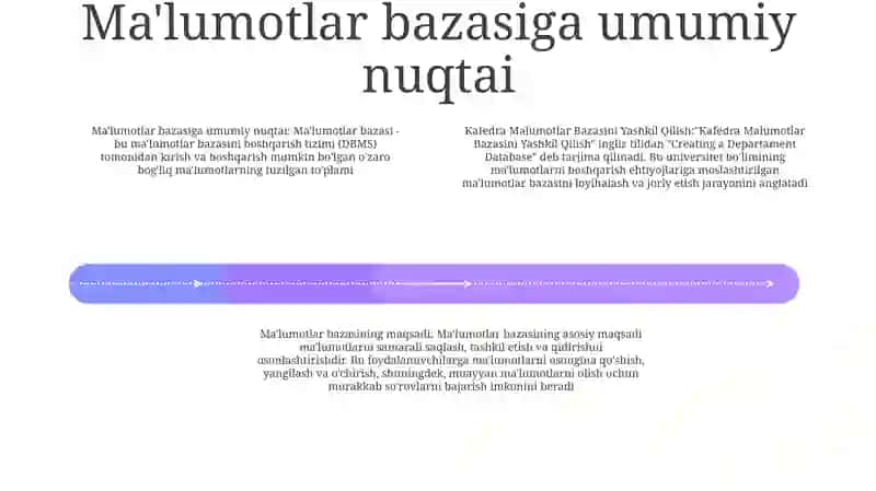 Kafedra Malumotlar Bazasini Yashkil Qilish 3