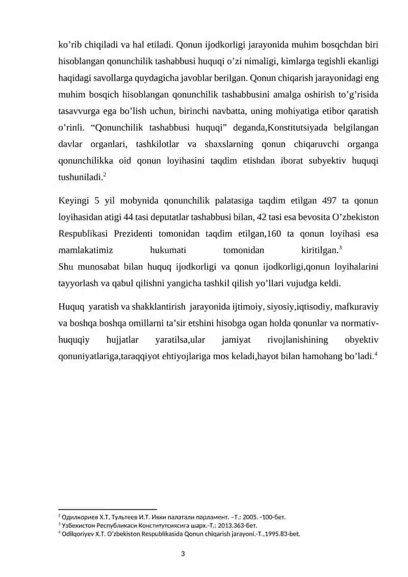 Qonun ijodkorligi tushunchasi, turlari, funksiyalari va prinsiplari 3
