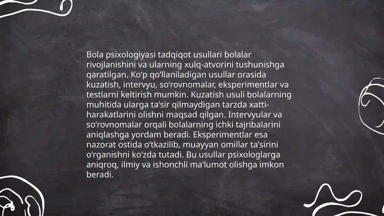 Rivojlanish psixologiyasi metodlari 3