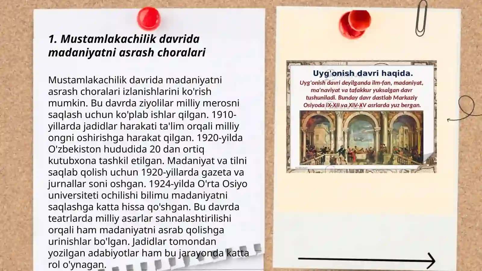 Mustamlakachilik va milliy madaniyatimiz rivojidagi yangi uygʻonish davri bosqichi 3