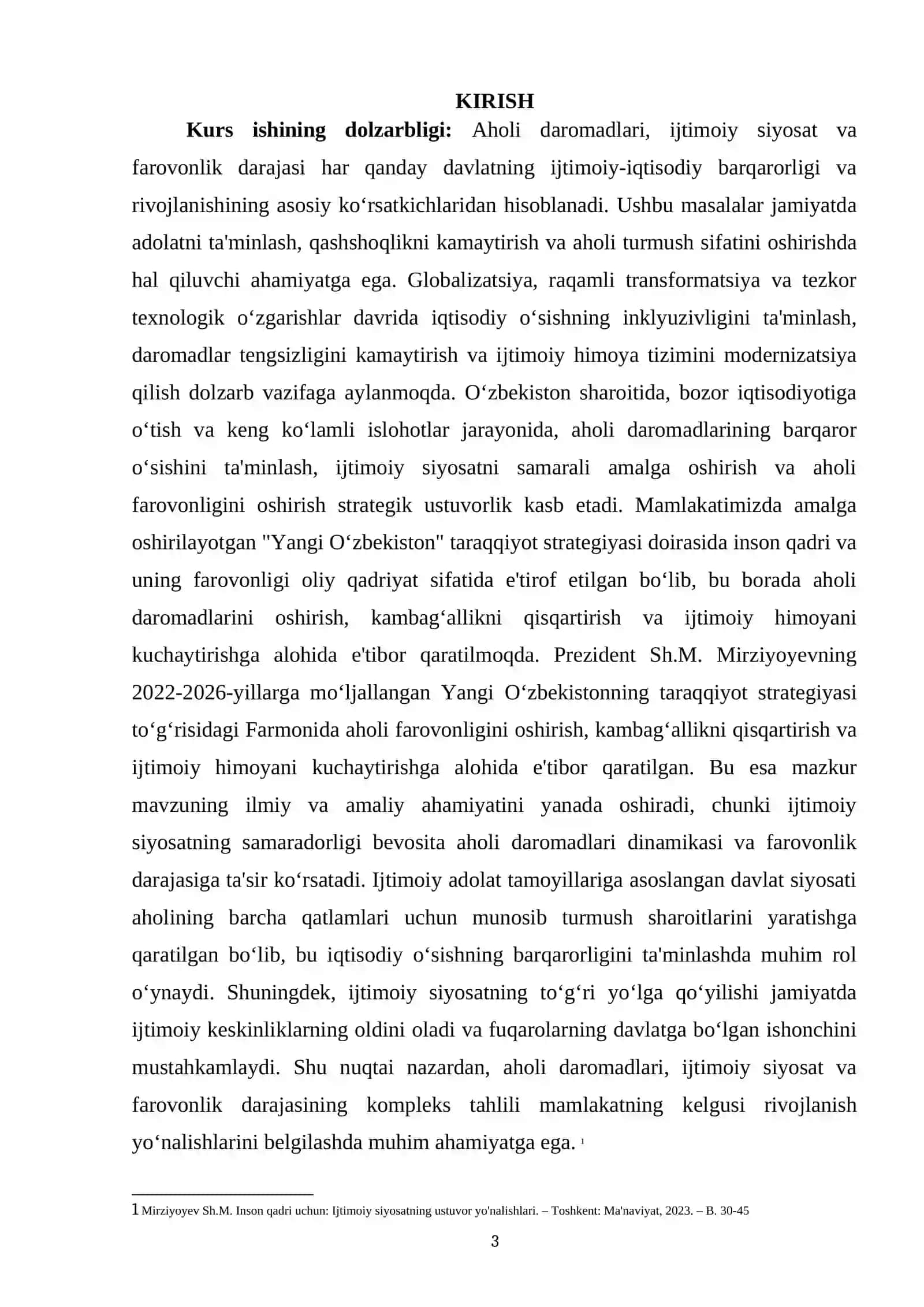 O'ZBEKISTONDA IJTIMOIY SIYOSATNING AHOLI DAROMADLARI VA FAROVONLIGIGA TA'SIRI 3