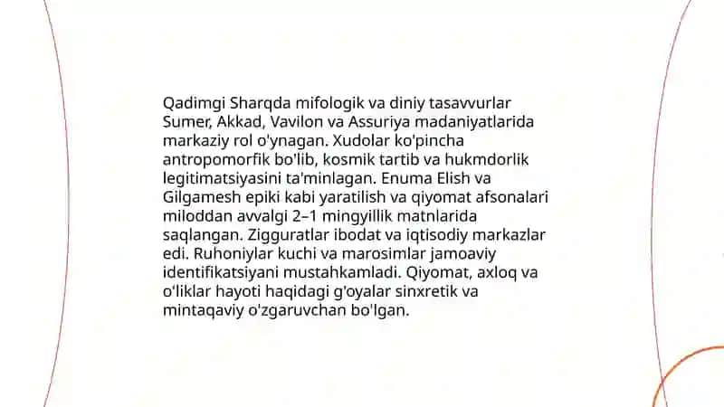 Qadimgi Sharqda mifologik va diniy tasavvurlar 3