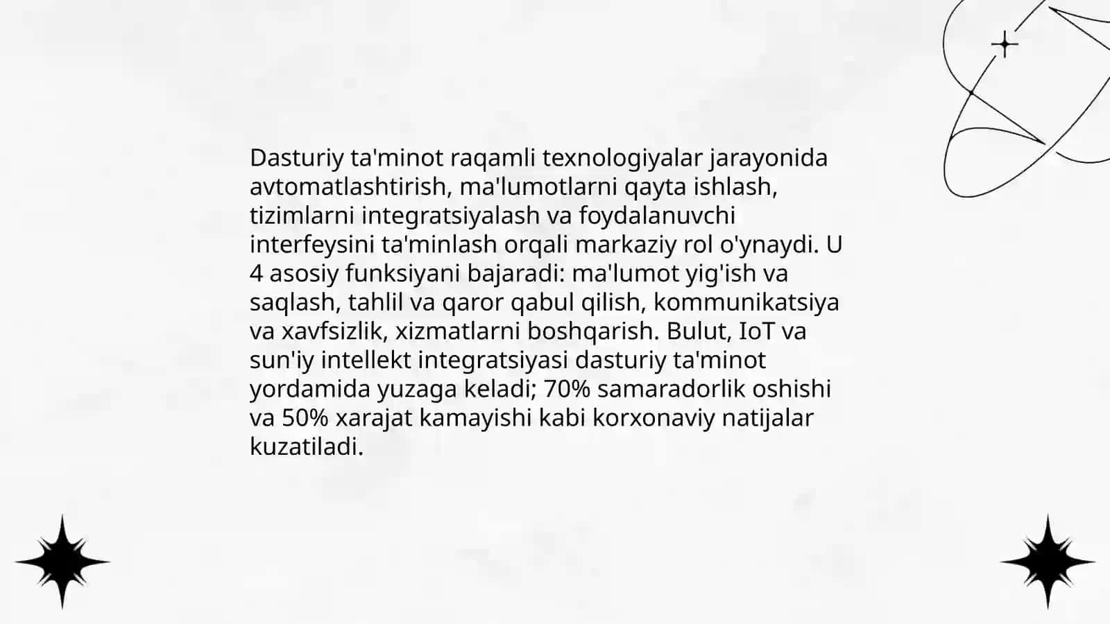 Dasturiy ta'minot va uning raqamli texnologiyalar jarayonlaridagi o'rni 3