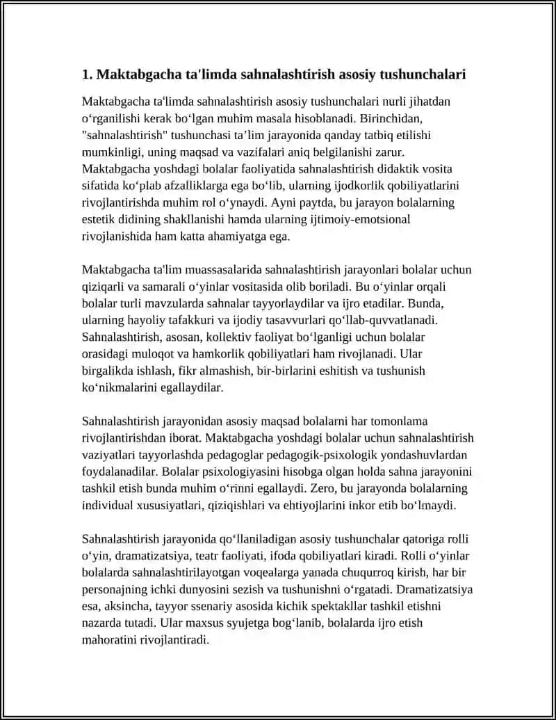 MAKTABGACHA TAʼLIM SAHNALASHTIRISH FAOLIYATI JARAYONI 3