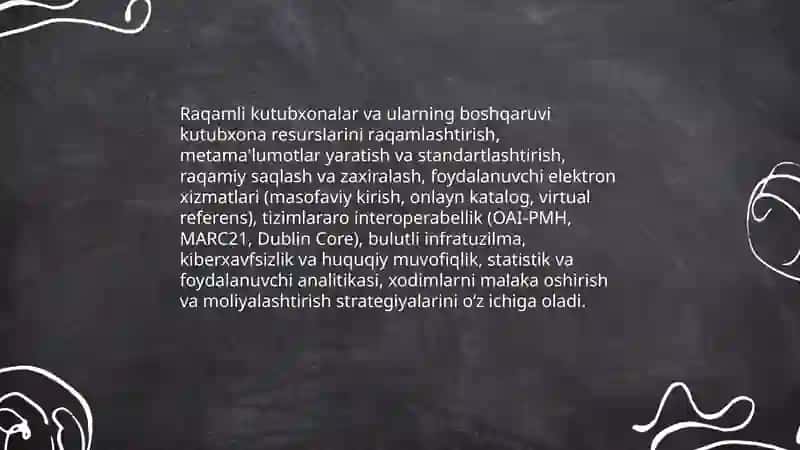 Raqamli kutubxonalar va ularning boshqaruvi 3